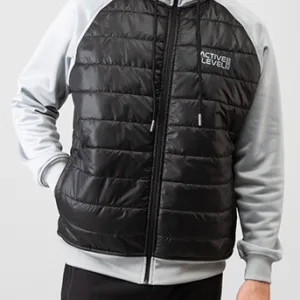 chaqueta ligera Shelek para hombre, marca Koalaroo. Color gris claro-negro.