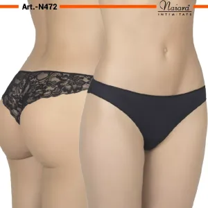 Braga brasileña con encaje 472 pack 2 uds mujer, Naiara