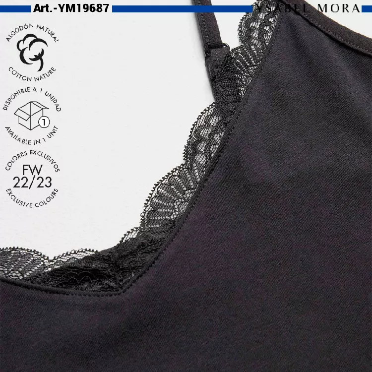 Camiseta interior tirantes 19687 mujer, Ysabel Mora - Imagen 5