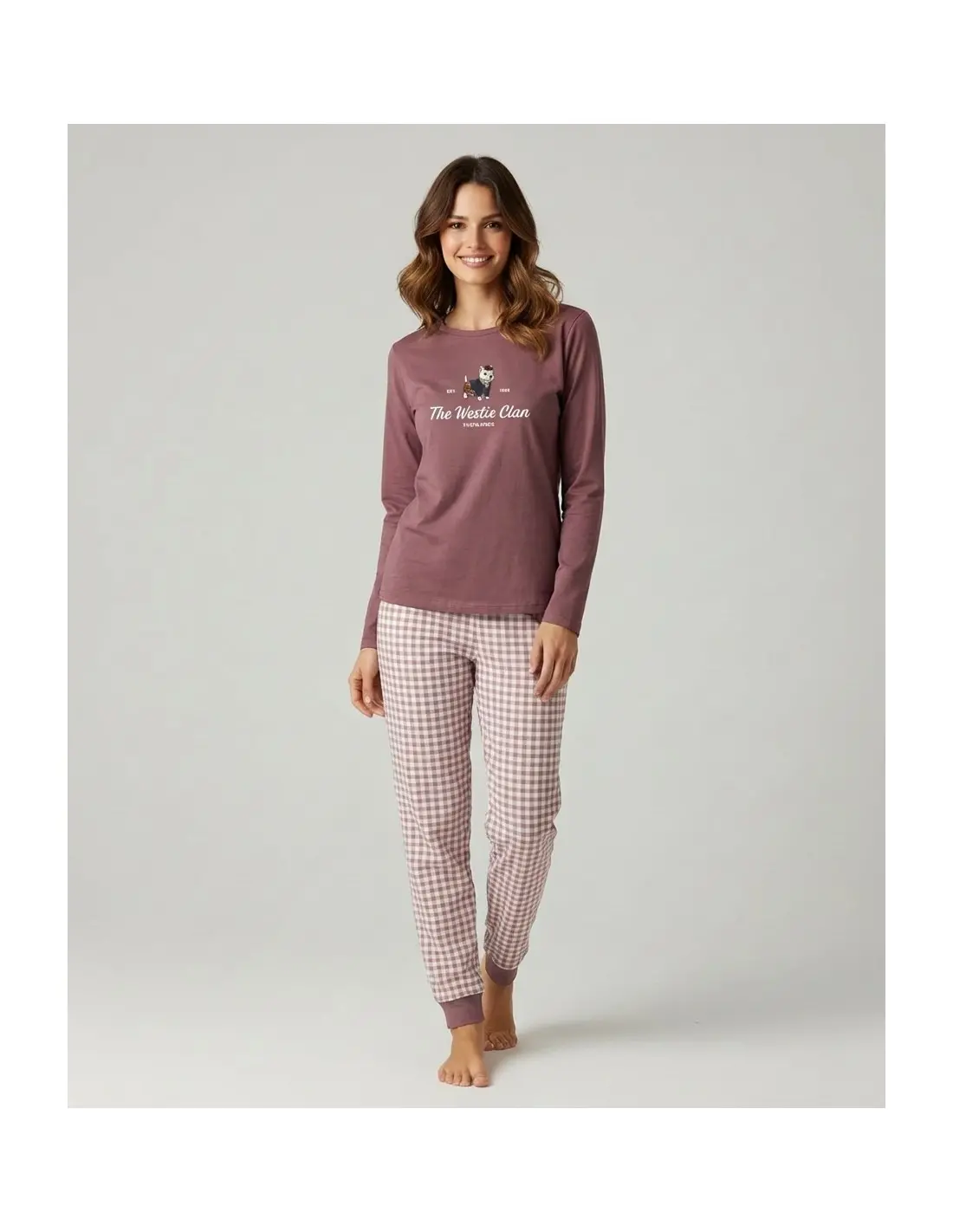 Pijama invierno Cozy Westie mujer, Little Unicorn